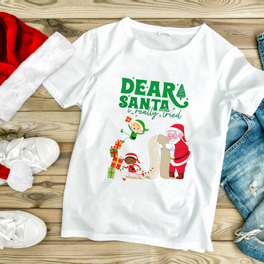 Dear Santa I Tried - Youth Tee