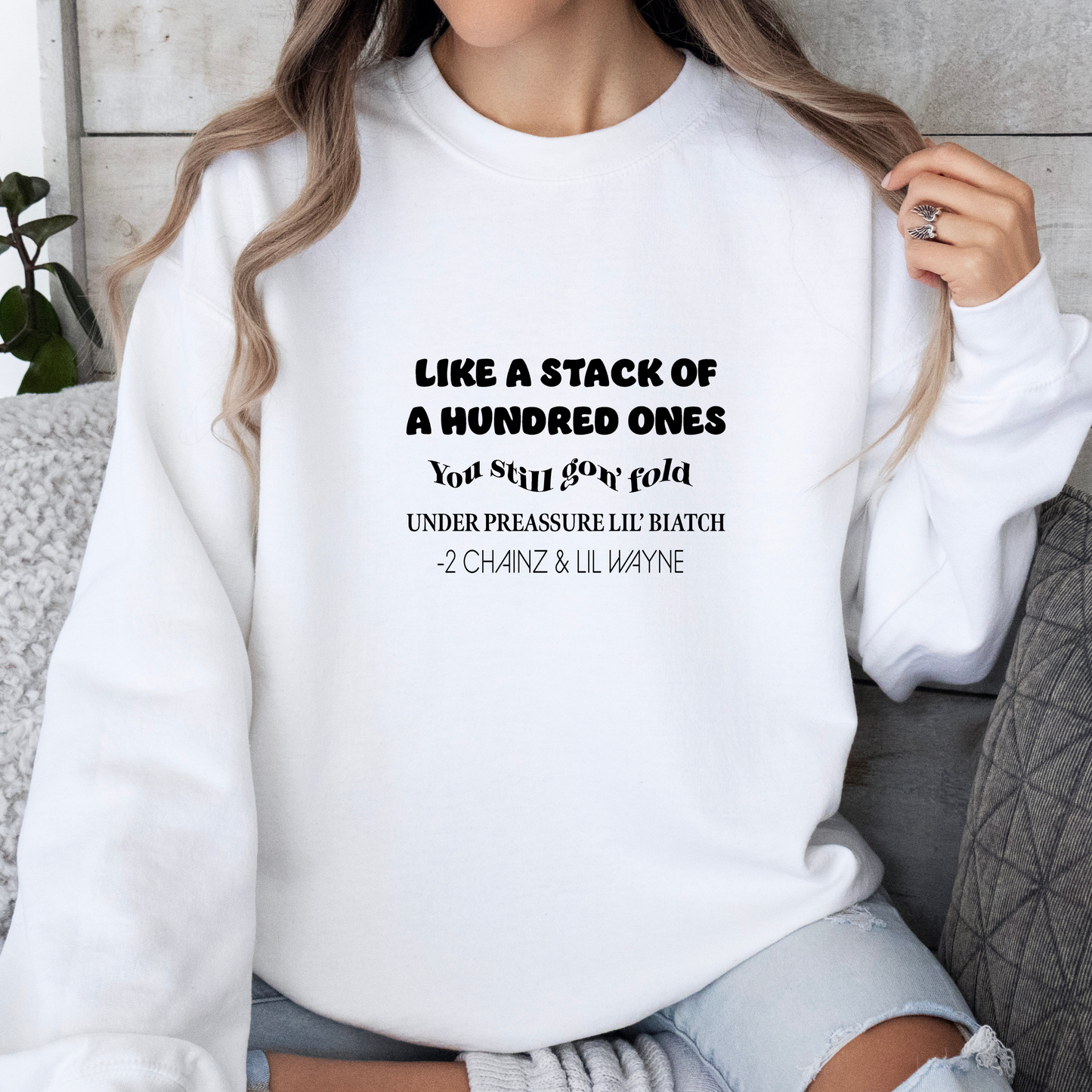 Like A Stack of Hundred Ones Crewneck - Adult Crewneck