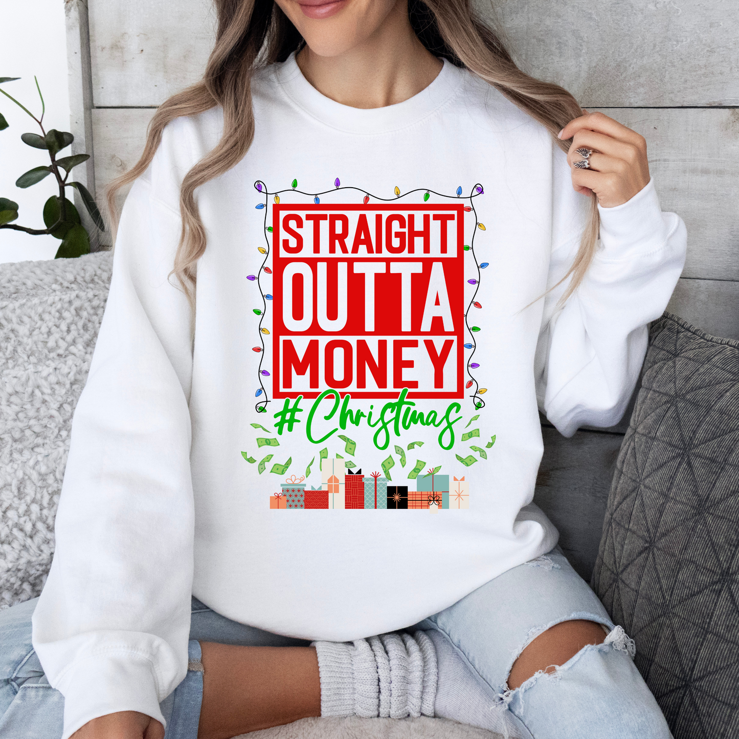 Straight Out of Money Crewneck - Adult Crewneck